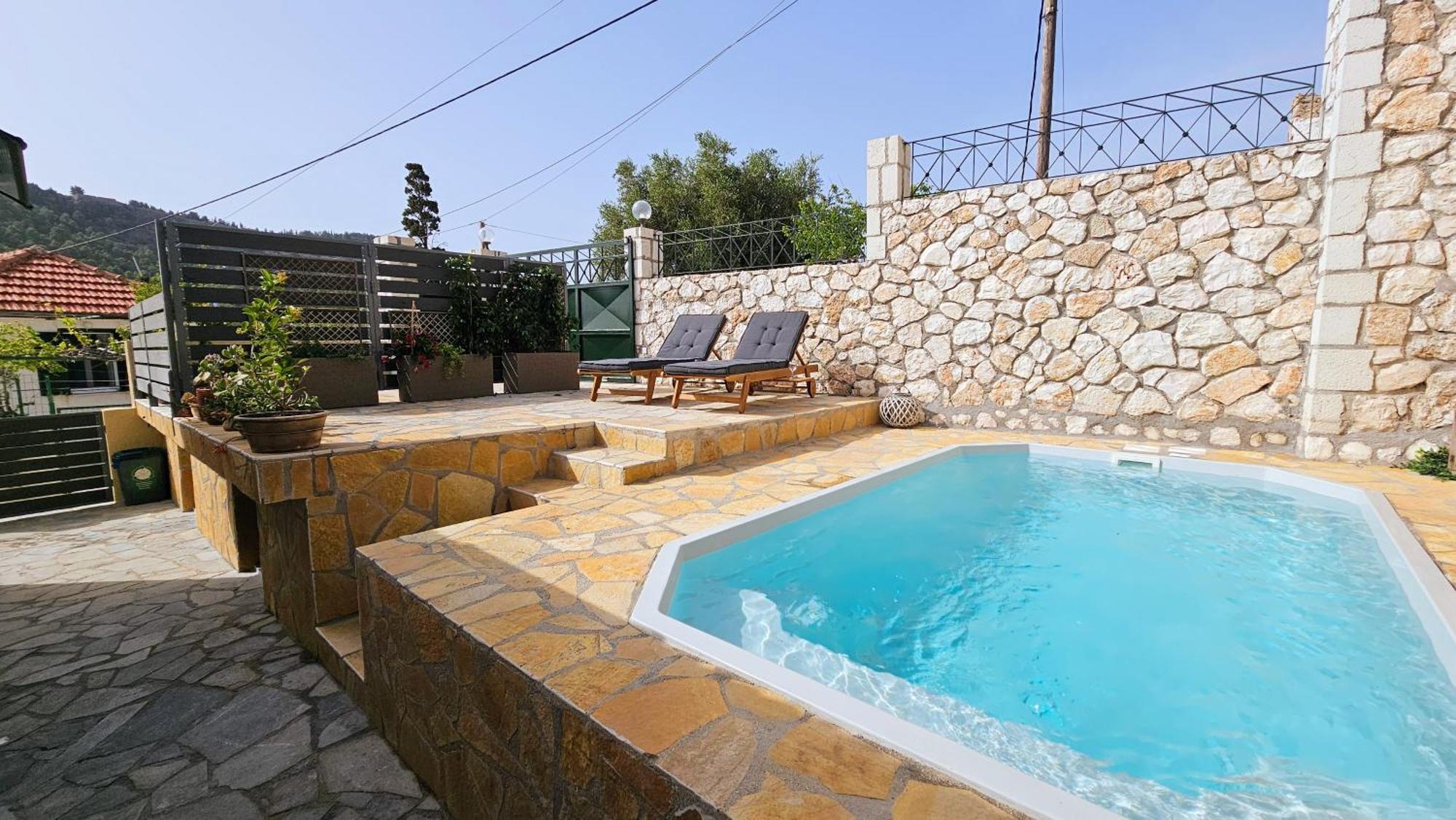 Villa Apoplous With Pool Asos Exteriör bild