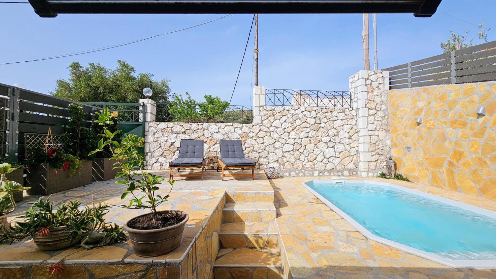 Villa Apoplous With Pool Asos Exteriör bild
